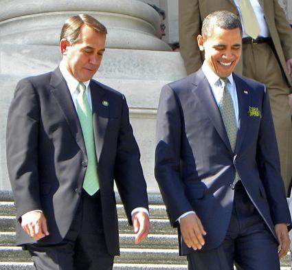 John Boehner and Barack Obama