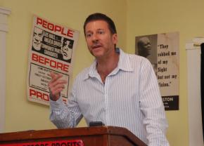 Professor William Robinson speaks in Los Angeles on the fifth anniversary of the failed 2002 coup against Venezuela's Hugo Chávez