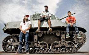 Members of the rap trio BBU